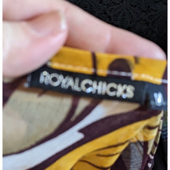 Vintage Royal Chicks Bohemian Butterfly Semi Sheer Top Size Medium - Picture 8 of 12